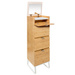 Levia kozmetikai komód, tükörrel, chiffonier, fehérneműs szekrény, magassága 130 cm