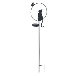 Napelemes LED kerti lámpa, macska, 85 cm