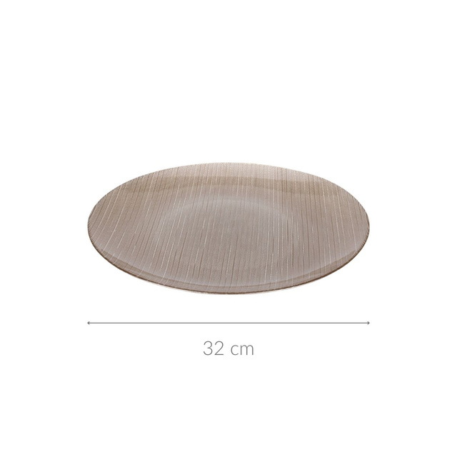 Üveg lapos tányér KARNEOL, Ø 32 cm