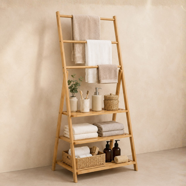 Bambusz polc, 53 x 30 x 153 cm