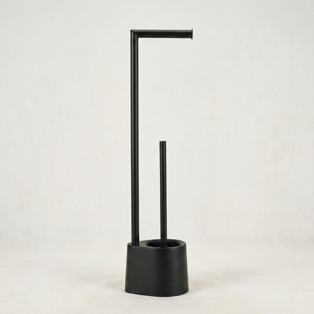 STILK toalettpapír tartó és WC kefe, 63 cm, fekete