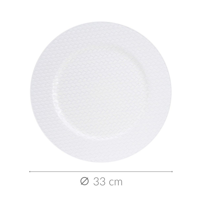 Ünnepi tál, fonott széllel, Ø 33 cm