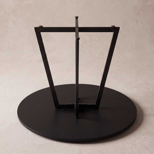 Kerek asztal kereszt alakú talppal, Ø 80 cm x 72 cm, fekete