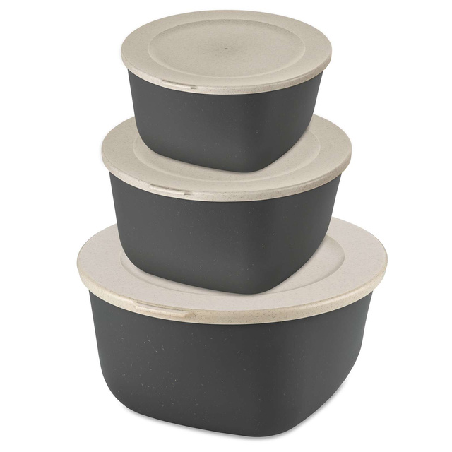 Fedeles doboz 1l + 2l + 4l, CONNECT BOX SET STOCKHOLM, 3 darabos készlet, KOZIOL
