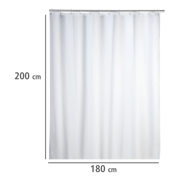 Zuhanyfüggöny, textil, 180x200 cm, WENKO, fehér