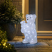 LED világító medve, akril kültéri dekoráció, 56 LED, magasság 44 cm