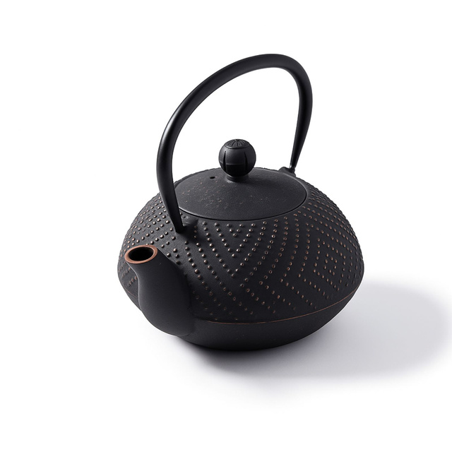 KAMIN öntöttvas teáskanna szűrővel, 900 ml, fekete