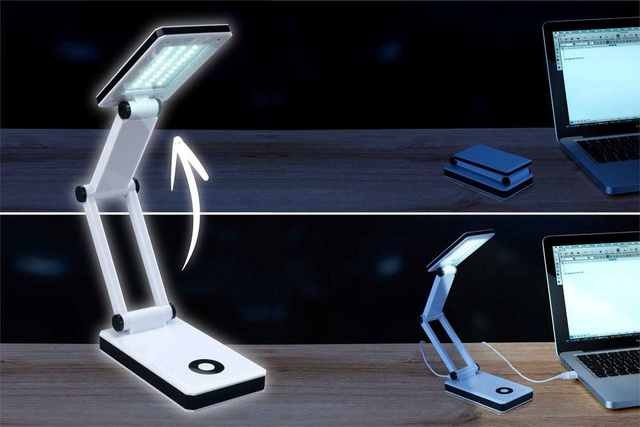 Összecsukható LED lámpa, USB-töltéssel.