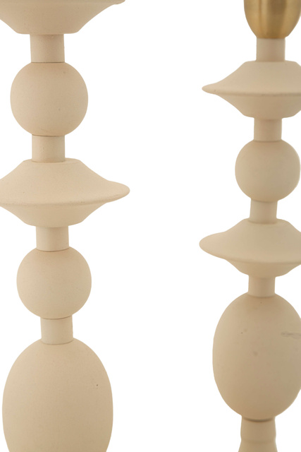 GEMINI 2-részes gyertyatartó-készlet fémből, 29 cm & 33 cm magas