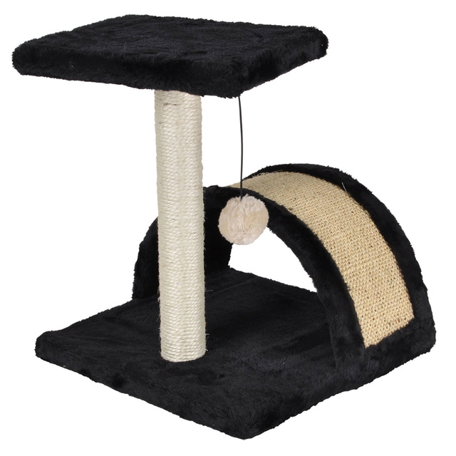 Macska kaparó, platformmal és pom-pommal, 38 cm
