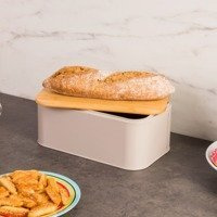 Fém kenyértartó bambusz vágódeszkával, 2 az 1-ben, ZELLER