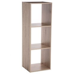 Dekoratív könyvespolc, 3 szint, 100 cm, sötétbarna