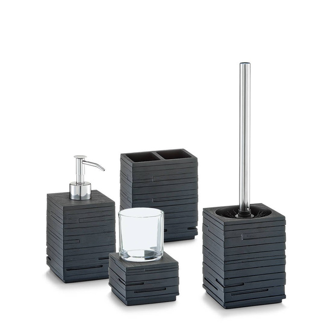ZELLER SLATE, 2 rekeszes fogkefe- és fogkrém tartó