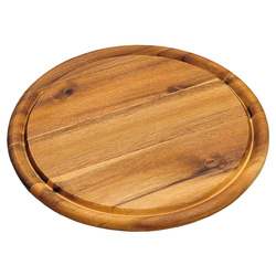Hús- és felvágottvágó deszka, kerek akáciából, Ø 25 cm, Kesper