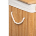 Bambusz szennyestartó fedéllel, 60 L