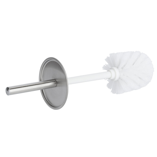 Rozsdamentes acél WC-kefe tartóval, Ø 9,5 cm