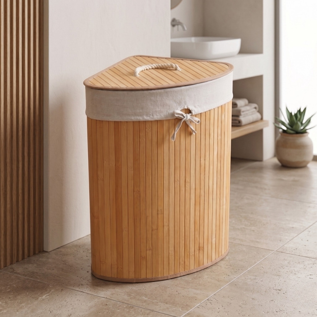 ARCO sarokszőnyeg, bambusz, 60 l, természetes