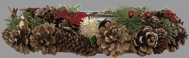 Adventi koszorú, 4 gyertya tartó, Ø 34 cm