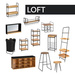 Borospohár tartóval és fiókkal ellátott boros állvány LOFT, WENKO