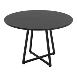 Kerek asztal kereszt alakú talppal, Ø 80 cm x 72 cm, fekete