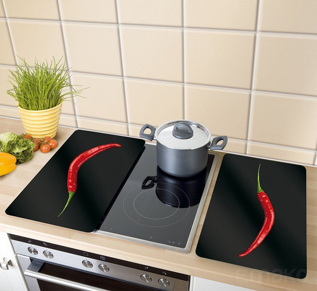 Védőlapok a tűzhelyhez, HOT CHILI – 2 darab, WENKO, csípős paprika