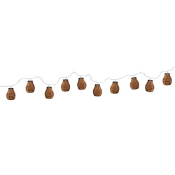 Fényfüzér, 10 rattan lámpás