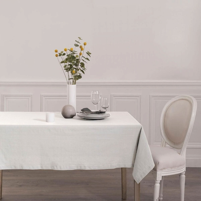 CHAMBRAY téglalap alakú terítő - pamut, 140 x 240 cm, fehér