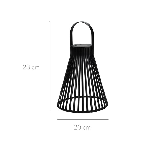Fekete lámpás, 23 cm