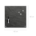 Üveg mágneses tábla, üveg bevonatú írási felület, rozsdamentes acél falra szerelhető kiegészítő.