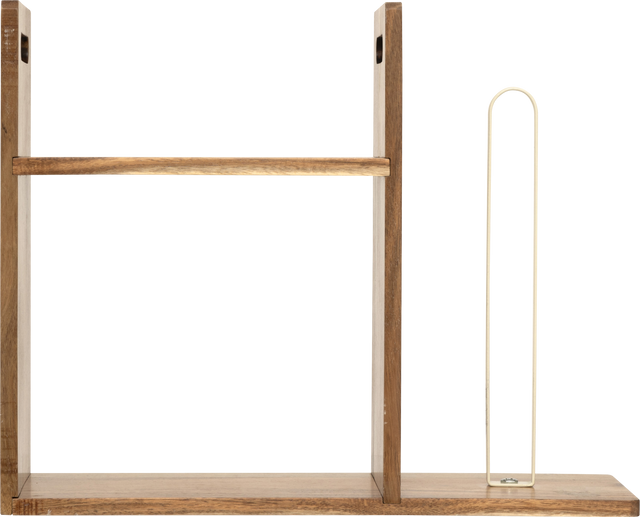 Fából készült konyhai pultpolc NATU papírtörlő tartóval, 41 x 14,5 x 33 cm