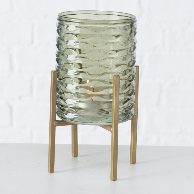 BOLITO tealight tartó, zöld üveg, Ø 8 cm