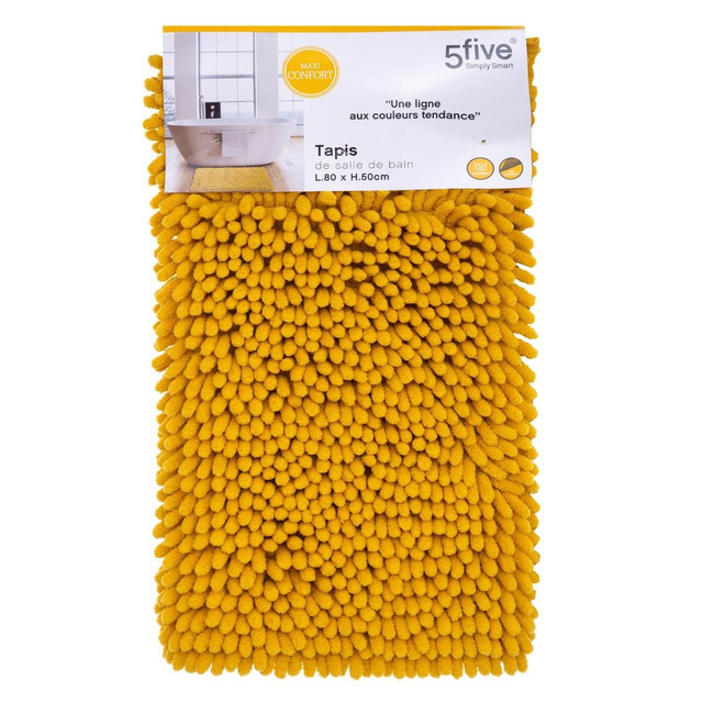 MAXI CHENILLE fürdőszobai szőnyeg, 50x80 cm, sárga